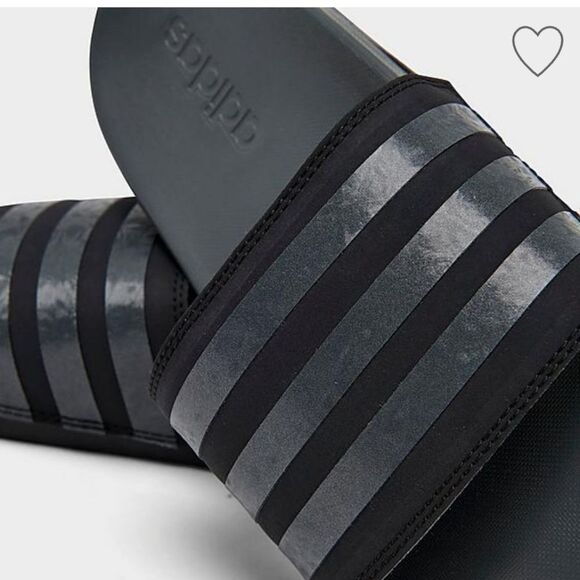 Adidas Adilette Comfort Slide Sandal,- Core Black/Grey Six